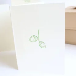 Cottontails Baby Cards|Cottontails handmade card - acorn