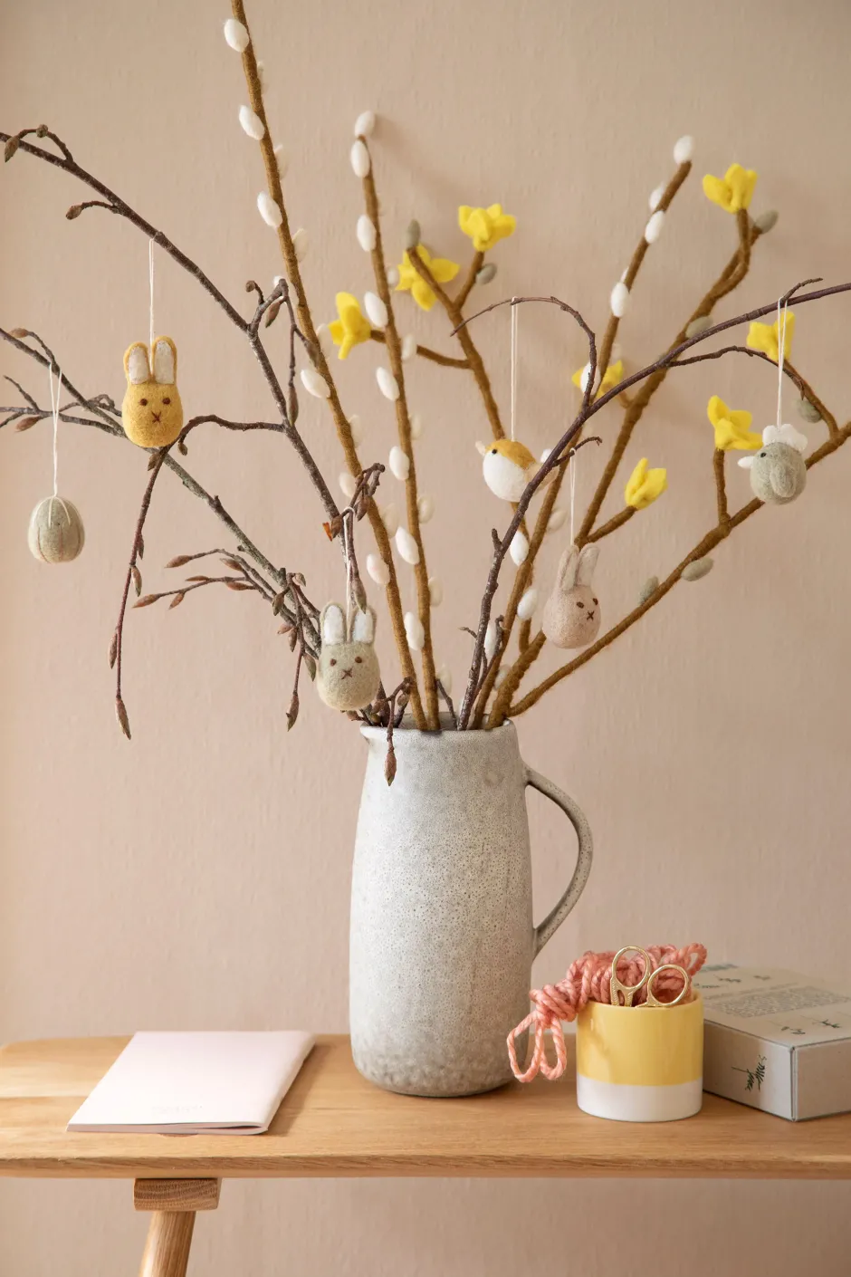 Cottontails Baby Handmade Felt|En Gry & Sif - handmade trio of birds