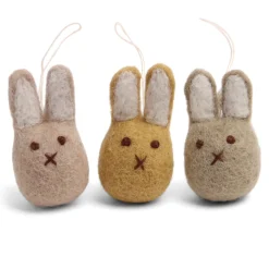 Cottontails Baby Felt Bunnies|Handmade Felt|En Gry & Sif - handmade trio of bunnies