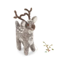Cottontails Baby Handmade Felt|En Gry & Sif cute grey deer - small