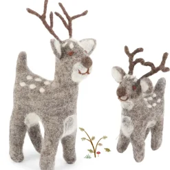 Cottontails Baby Handmade Felt|En Gry & Sif cute grey deer - small
