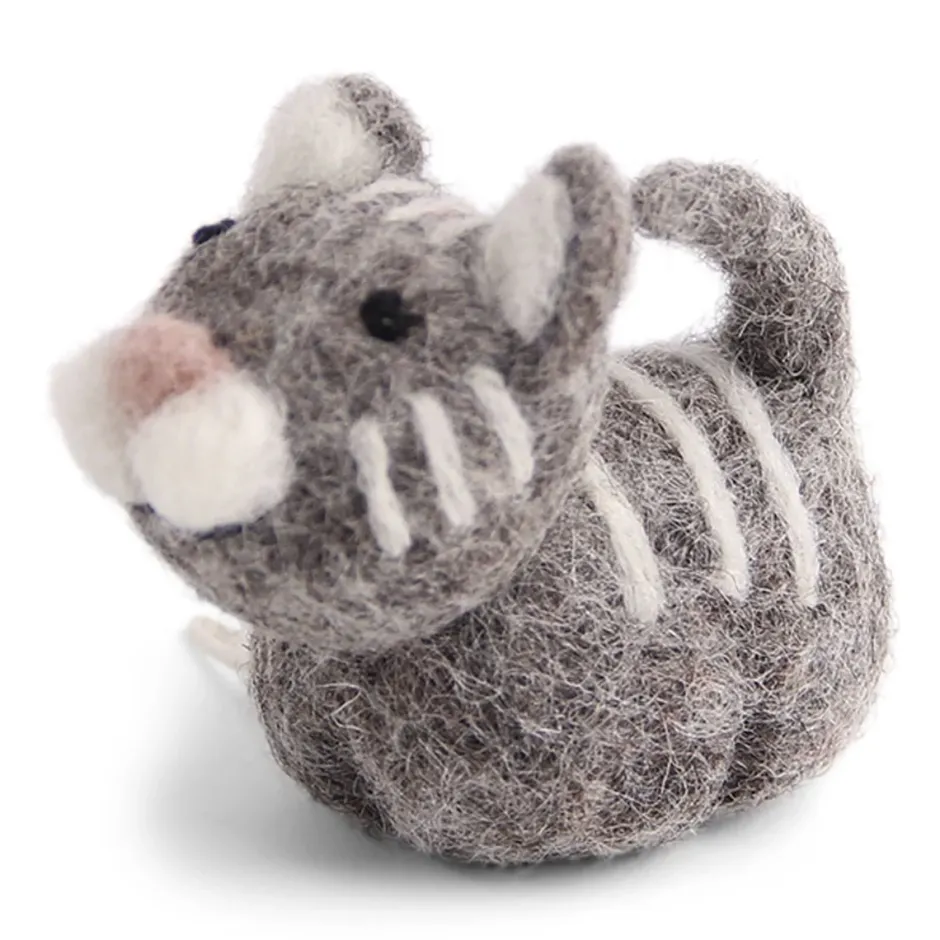 Cottontails Baby Handmade Felt|En Gry & Sif little grey cat