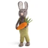 Cottontails Baby Soft Toy Bunnies|Handmade Felt|En Gry & Sif little grey hare - romper & carrot