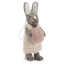 Cottontails Baby Felt Bunnies|Handmade Felt|En Gry & Sif little grey rabbit - lavender egg