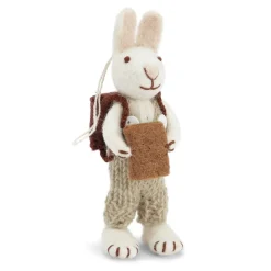 Cottontails Baby Felt Bunnies|Soft Toy Bunnies|En Gry & Sif little white hare - school boy