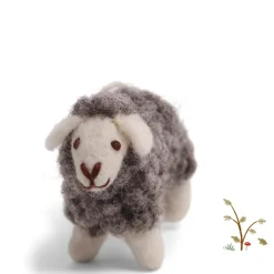 Cottontails Baby Handmade Felt|En Gry & Sif little woolly sheep - grey