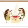 Cottontails Baby Cards|Little Kitchen|Greeting Card - Hedgehog Making Jam