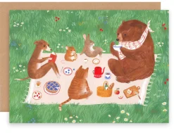 Cottontails Baby Cards|Greeting Card - Picnic Time