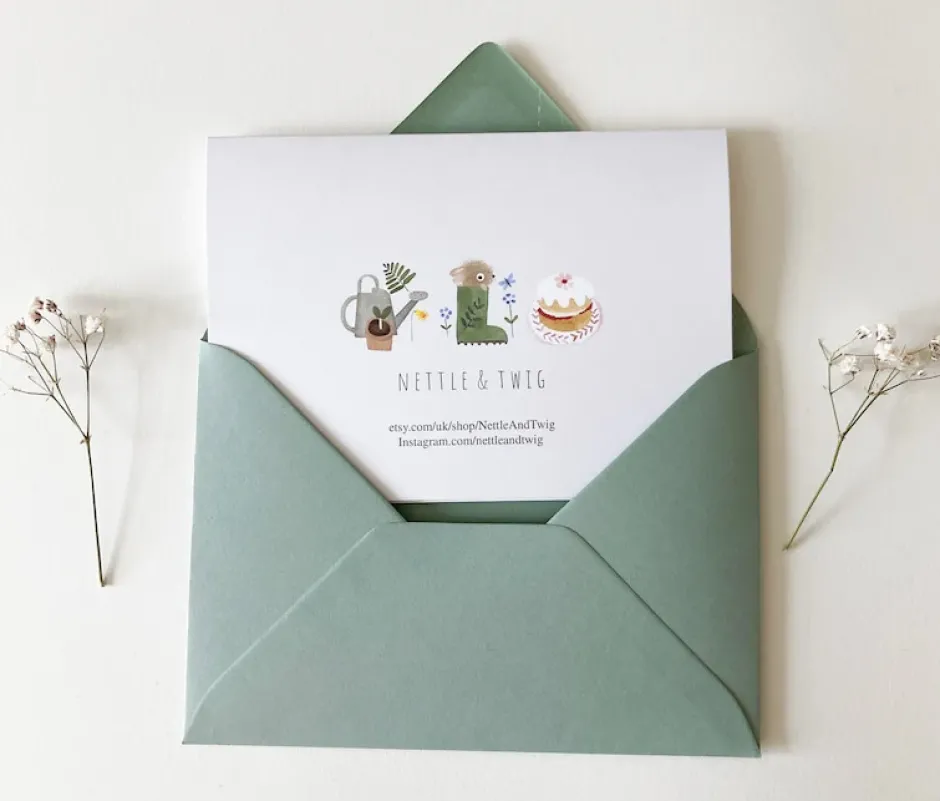 Cottontails Baby Stickers & Stationery|Cards|Handmade Card & Stickers - Spring Bunnies