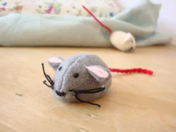 Cottontails Baby Handmade Felt|Handmade little felt mouse - grey