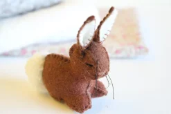 Cottontails Baby Felt Bunnies|Soft Toy Bunnies|Handmade little felt rabbit - brown