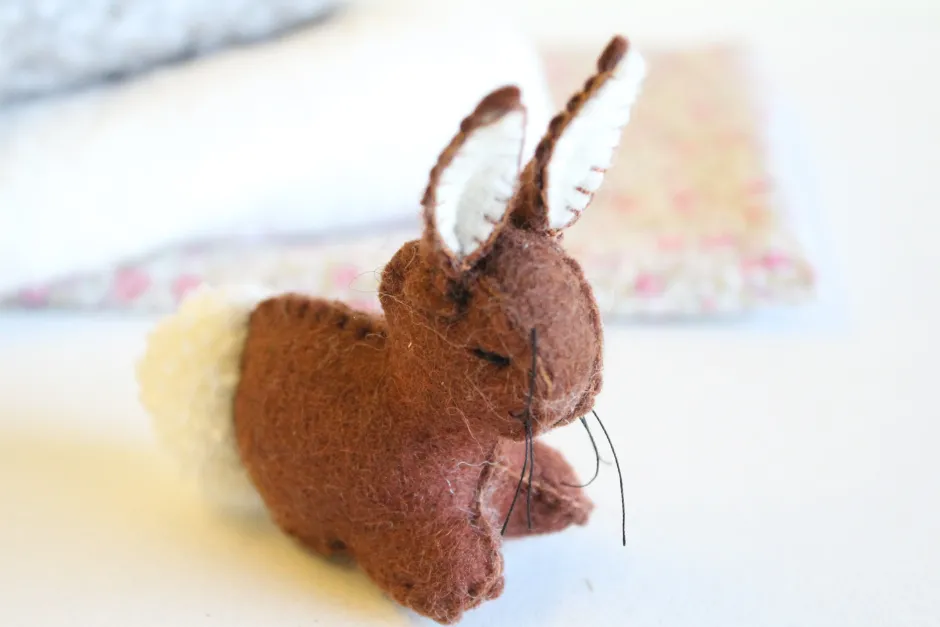 Cottontails Baby Felt Bunnies|Soft Toy Bunnies|Handmade little felt rabbit - brown