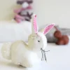 Cottontails Baby Felt Bunnies|Soft Toy Bunnies|Handmade little felt rabbit - white