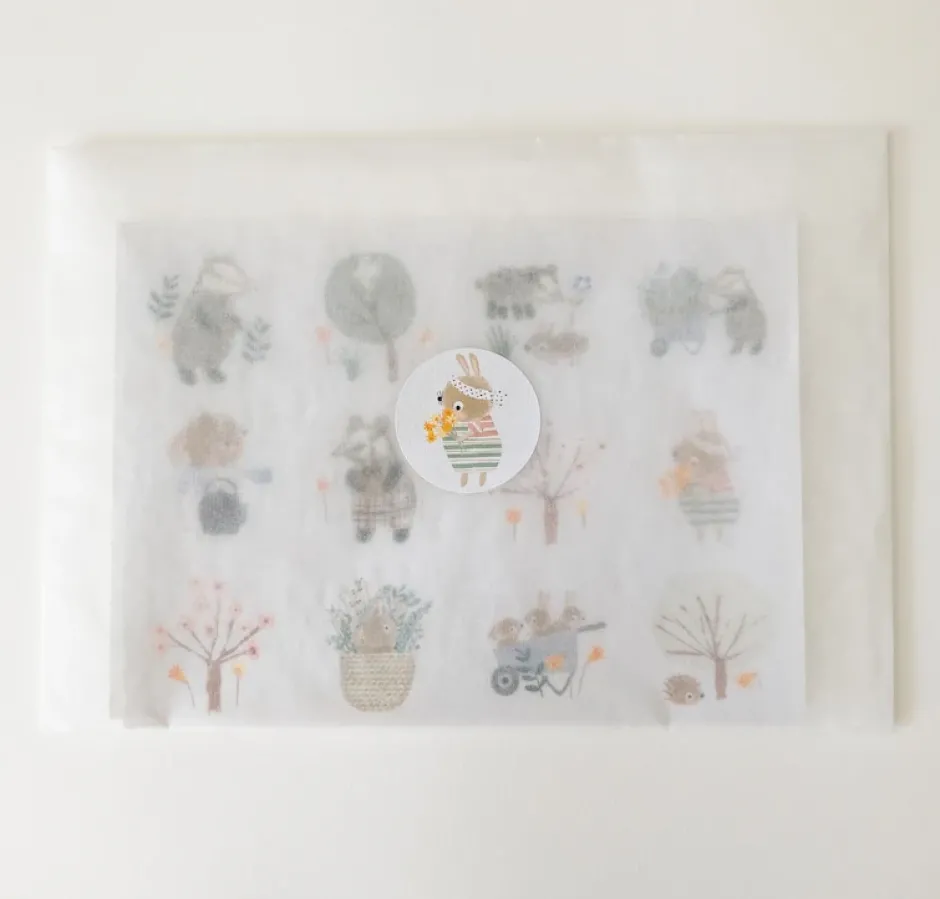 Cottontails Baby Stickers & Stationery|Craft & Stickers|Handmade Paper Stickers - Spring