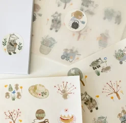 Cottontails Baby Stickers & Stationery|Craft & Stickers|Handmade Paper Stickers - Spring