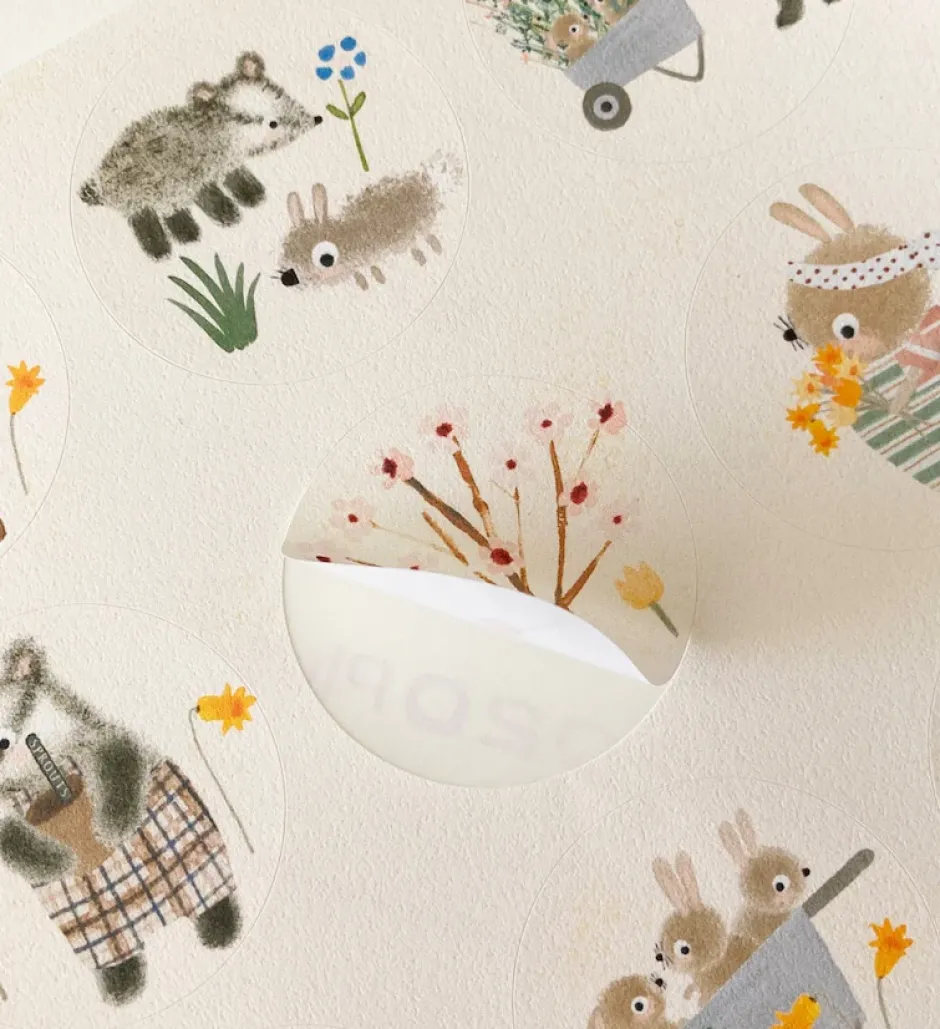 Cottontails Baby Stickers & Stationery|Craft & Stickers|Handmade Paper Stickers - Spring