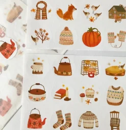 Cottontails Baby Stickers & Stationery|Craft & Stickers|Handmade Paper Stickers - Autumn
