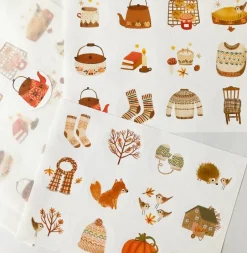 Cottontails Baby Stickers & Stationery|Craft & Stickers|Handmade Paper Stickers - Autumn
