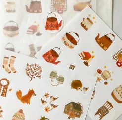 Cottontails Baby Stickers & Stationery|Craft & Stickers|Handmade Paper Stickers - Autumn