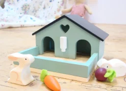 Cottontails Baby Wooden Toys|Wooden Bunnies|Little Wooden Bunny House