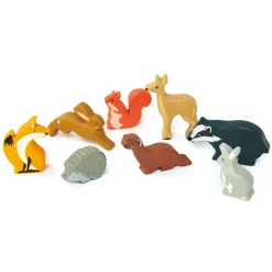 Cottontails Baby Wooden Toys|Little wooden woodland animal collection - 8 animals and shelf