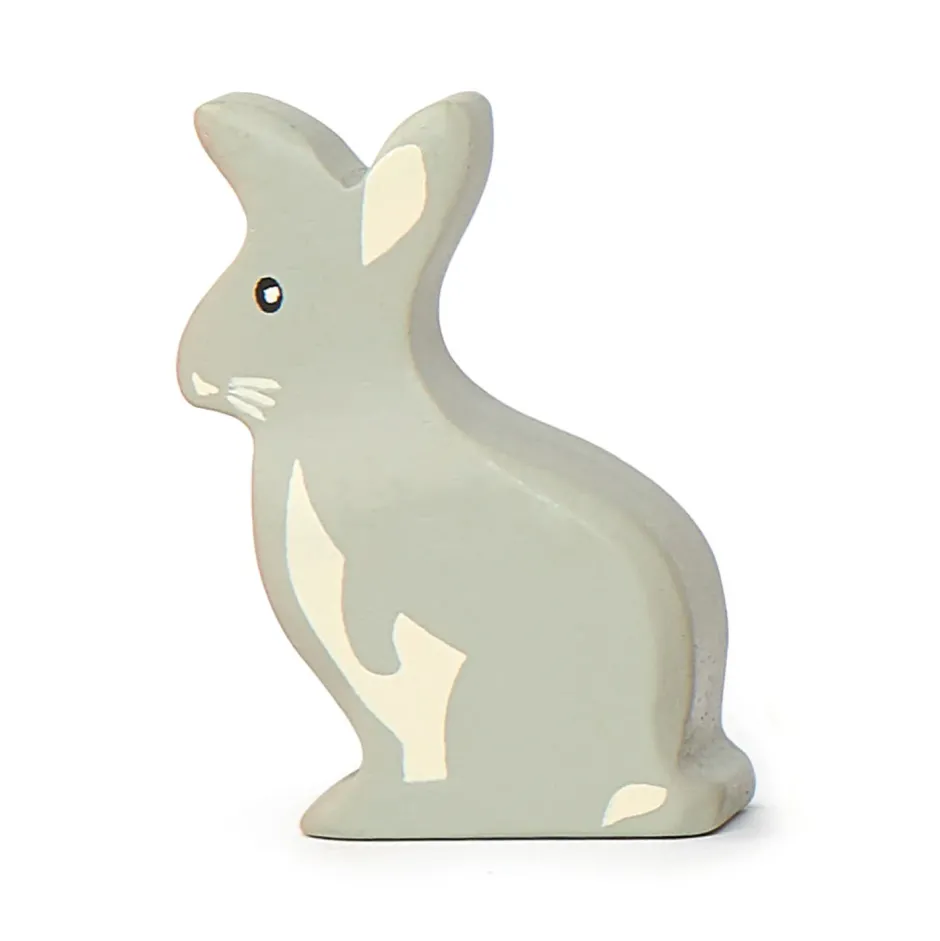 Cottontails Baby Wooden Bunnies|Wooden Toys|Little wooden woodland animal - grey rabbit