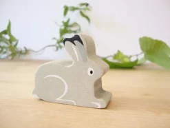 Cottontails Baby Wooden Bunnies|Wooden Toys|Little wooden woodland animal - snow hare