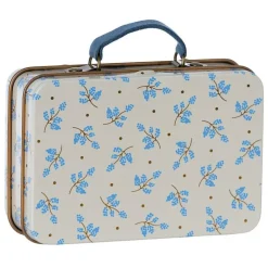 Cottontails Baby Craft & Stickers|Maileg Little Metal Suitcase - Blue Flowers