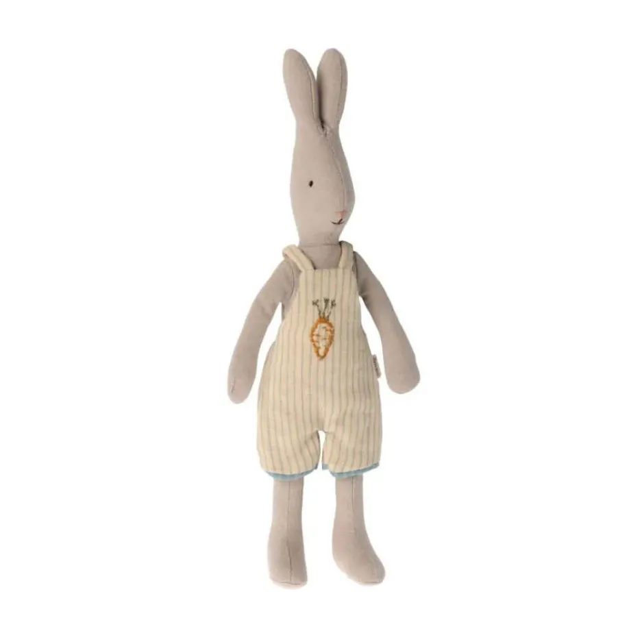 Cottontails Baby Soft Toy Bunnies|Maileg Size 1 Rabbit - Carrot Dungarees