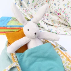 Cottontails Baby Baby Soft Toys|Soft Toys|Moulin Roty Bunny in a Carry Cot