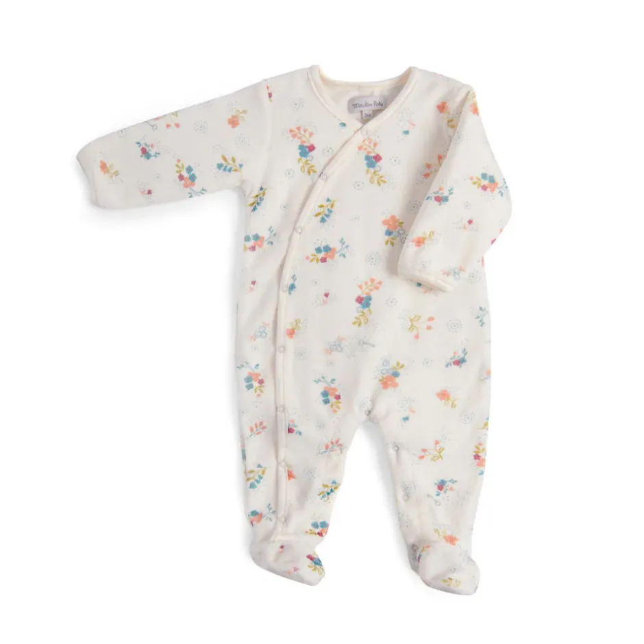 Cottontails Baby Clothing & Nursery|Moulin Roty Floral Baby Sleepsuit - 1 month