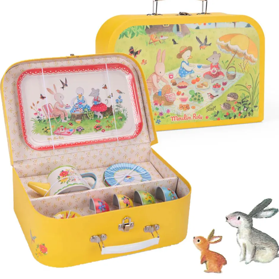 Cottontails Baby Little Kitchen|Moulin Roty Grand Family metal tea set