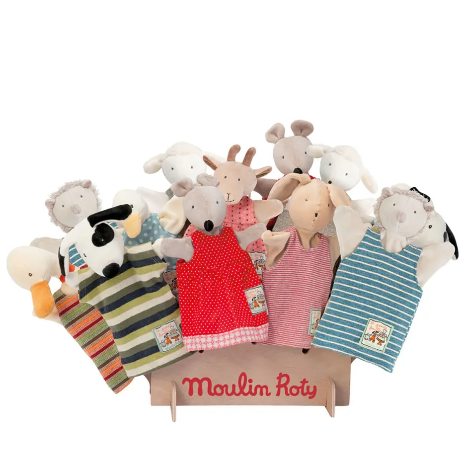 Cottontails Baby Bunnies For Babies|Puppets & Theatre|Moulin Roty hand puppet - Sylvain Rabbit