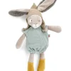 Cottontails Baby Soft Toy Bunnies|Bunnies For Babies|Moulin Roty Little Sage Bunny - 28cm