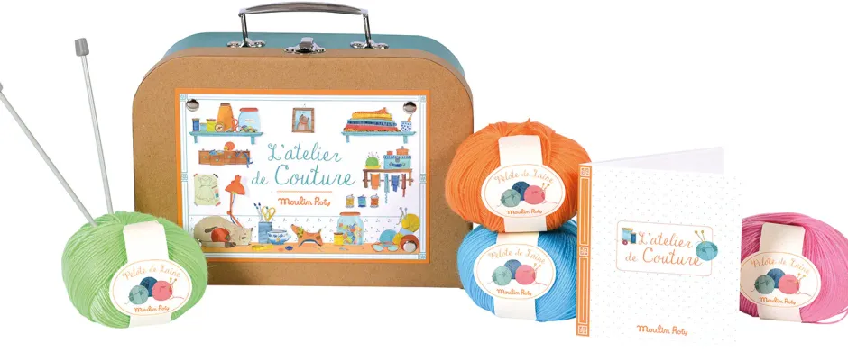 Cottontails Baby Craft & Stickers|Moulin Roty sewing & knitting suitcase