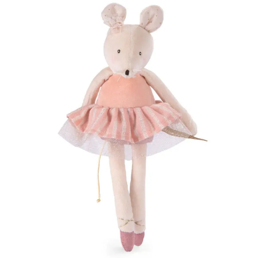 Cottontails Baby Baby Soft Toys|Soft Toys|Moulin Roty Soft Pink Velvet Mouse