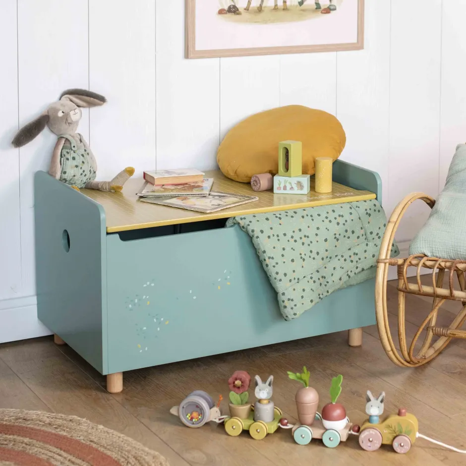 Cottontails Baby Wooden Bunnies|Wooden Toys|Moulin Roty Three Rabbits Pull-along Wooden Train