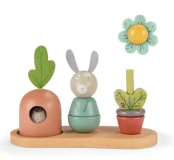 Cottontails Baby Wooden Bunnies|Wooden Toys|Moulin Roty Three Rabbits Wooden Stacking Toy