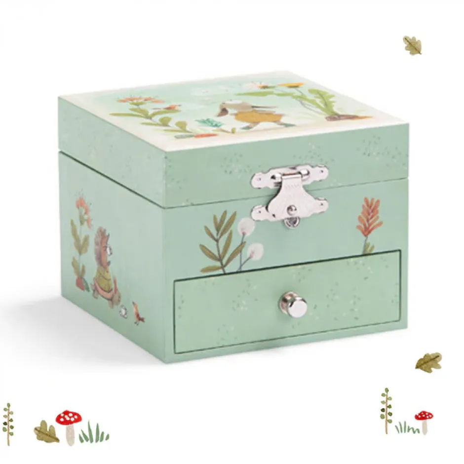 Cottontails Baby Wooden Bunnies|Wooden Toys|Moulin Roty Three Rabbits Musical Jewellery Box
