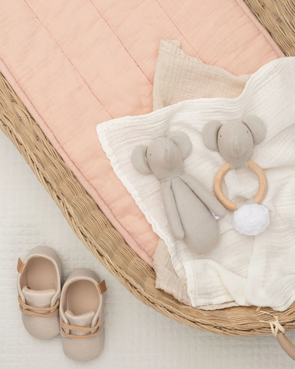 Cottontails Baby Comforters & Rattles|Mr Pickles Cotton Linen Elephant Rattle