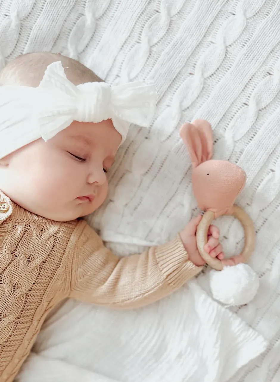 Cottontails Baby Comforters & Rattles|Bunnies For Babies|Mr Pickles Rabbit Teething Ring