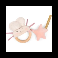 Cottontails Baby Handpicked Gift Sets|Comforters & Rattles|New Baby Gift Set - two pink mice
