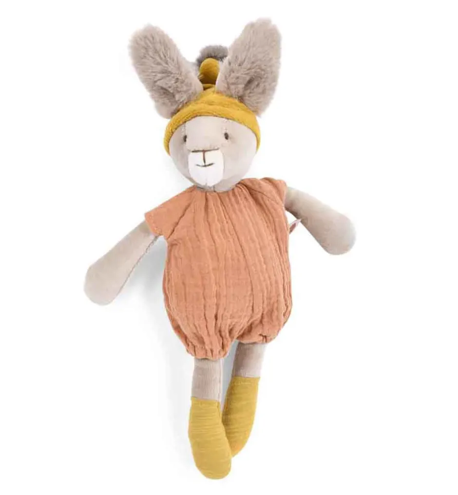 Cottontails Baby Bunnies For Babies|Handpicked Gift Sets|New Baby Gift-wrapped Set - Clay bunny & radish