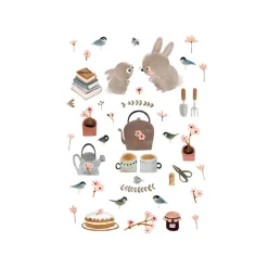 Cottontails Baby Cards|Bunny Cards & Stationery|Postcard & Envelope - Bunny Teatime