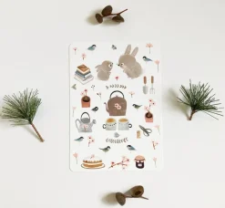 Cottontails Baby Cards|Bunny Cards & Stationery|Postcard & Envelope - Bunny Teatime