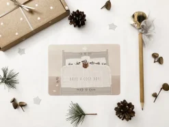 Cottontails Baby Cards|Postcard & Envelope - Mouse Family in Bed / Cosy Day