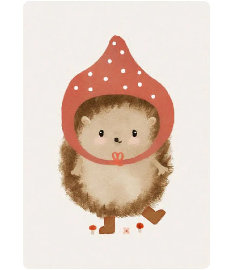 Cottontails Baby Cards|Postcard & Envelope - Pixie Hedgehog