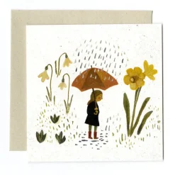 Cottontails Baby Cards|Spring Rain Card