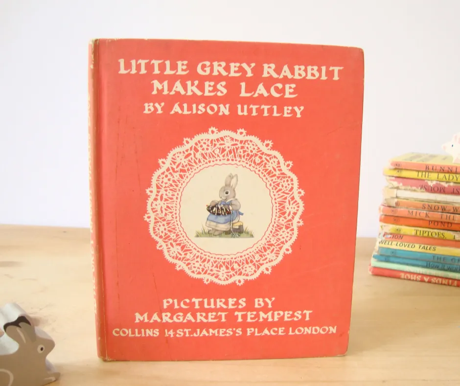 Cottontails Baby Vintage|Vintage Bunnies|VINTAGE book - Little Grey Rabbit Makes Lace (1962)