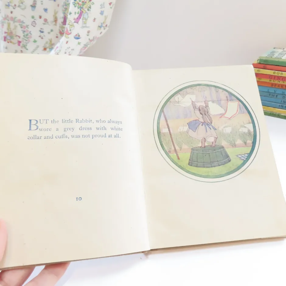 Cottontails Baby Vintage|Vintage Bunnies|VINTAGE book - The Squirrel The Hare and The Little Grey Rabbit (1945)